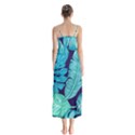 Tropical Greens Leaves Banana Button Up Chiffon Maxi Dress View2