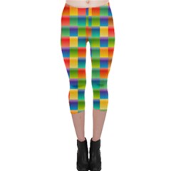 Background Colorful Abstract Capri Leggings  by Bajindul