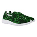 Abstract Plaid Green Women s Slip On Sneakers View3