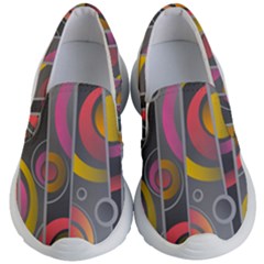 Abstract Colorful Background Grey Kids  Lightweight Slip Ons by Bajindul