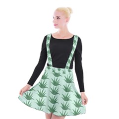 Aloe Plants Pattern Scrapbook Suspender Skater Skirt by Bajindul