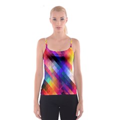 Abstract Background Colorful Pattern Spaghetti Strap Top by Bajindul