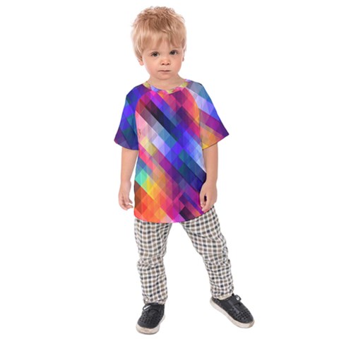 Abstract Background Colorful Pattern Kids  Raglan Tee by Bajindul