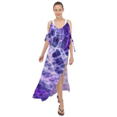 Abstract Space Maxi Chiffon Cover Up Dress by Bajindul