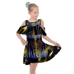 Background Level Clef Note Music Kids  Shoulder Cutout Chiffon Dress by Bajindul