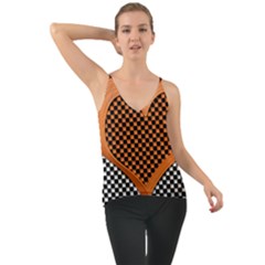 Heart Chess Board Checkerboard Chiffon Cami by Bajindul