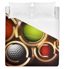 Sport Ball Tennis Golf Football Duvet Cover (queen Size) by Bajindul