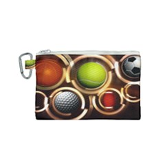 Sport Ball Tennis Golf Football Canvas Cosmetic Bag (small) by Bajindul