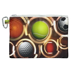 Sport Ball Tennis Golf Football Canvas Cosmetic Bag (xl) by Bajindul