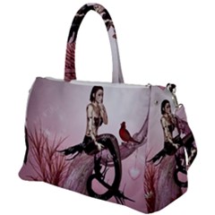 Wonderful Dark Mermaid Sitting On A Tree Duffel Travel Bag by FantasyWorld7