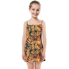 Sculpture Art Temple Tower Kids  Summer Sun Dress by Pakrebo