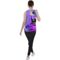 Ski Boot Ski Boots Skiing Activity Mock Neck Chiffon Sleeveless Top View2