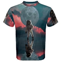 Astronaut Moon Space Planet Men s Cotton Tee by Pakrebo