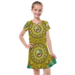 Mandala In Peace And Feathers Kids  Cross Web Dress by pepitasart