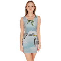 Funny Stork With Creepy Snake Baby Bodycon Dress by FantasyWorld7