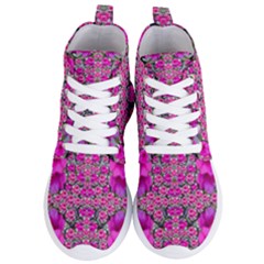 From The Sky Came Flowers In Peace Women s Lightweight High Top Sneakers by pepitasart
