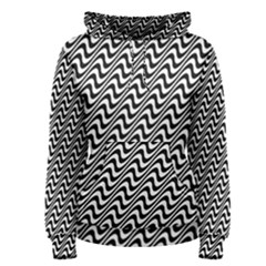 Insomnia - Black & White Stripes Women s Pullover Hoodie by WensdaiAmbrose