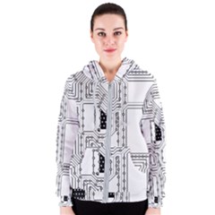 New Technology Women s Zipper Hoodie by WensdaiAmbrose