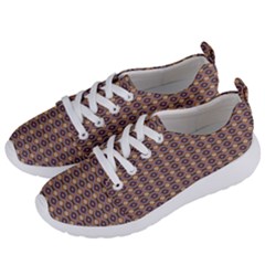 Ornate Oval Pattern Brown Blue Women s Lightweight Sports Shoes by BrightVibesDesign