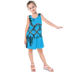 Cross-stitched Kids  Sleeveless Dress by WensdaiAmbrose