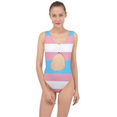 Transgender Pride Flag Center Cut Out Swimsuit by lgbtnation