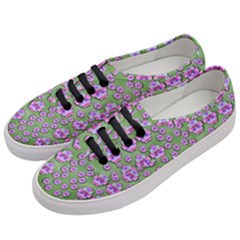 Fantasy Flowers Dancing In The Green Spring Women s Classic Low Top Sneakers by pepitasart