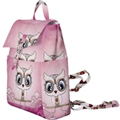 Cute Little Owl With Hearts Buckle Everyday Backpack by FantasyWorld7