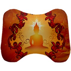 Buddah With Light Effect Head Support Cushion by FantasyWorld7