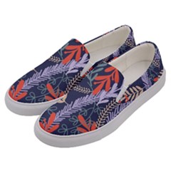 Summer Leaves Men s Canvas Slip Ons by charliecreates