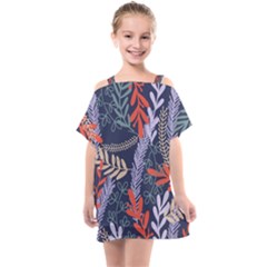 Summer Leaves Kids  One Piece Chiffon Dress by charliecreates