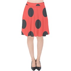 Bug Cubism Flat Insect Pattern Velvet High Waist Skirt by BangZart