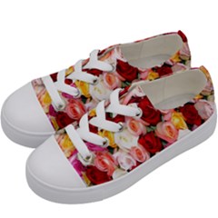 Roses Color Beautiful Flowers Kids  Low Top Canvas Sneakers by BangZart