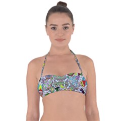 Supersonic Volcanic Mushroom Power Halter Bandeau Bikini Top by chellerayartisans