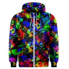 Multicolored Abstract Print Men s Zipper Hoodie by dflcprintsclothing