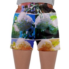 Bright Snowball Branch Collage (iii) Sleepwear Shorts by okhismakingart