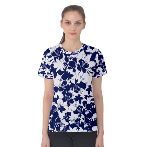 Flowers Garden Textiles Fabric Women s Cotton Tee by Pakrebo