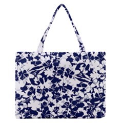 Flowers Garden Textiles Fabric Zipper Medium Tote Bag by Pakrebo