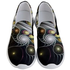 Fractal Bulbs Fantasy Curve Men s Lightweight Slip Ons by Pakrebo