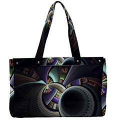 Fractal Fractal Art Multi Color Canvas Work Bag