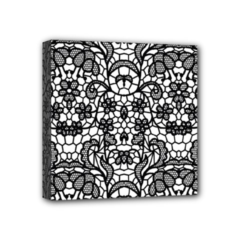 Lace Seamless Pattern With Flowers Mini Canvas 4  X 4  (stretched) by Sobalvarro