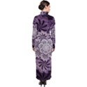 Fractal Floral Striped Lavender Turtleneck Maxi Dress View2