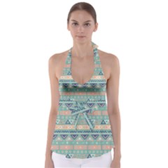 Tribal Babydoll Tankini Top by Sobalvarro