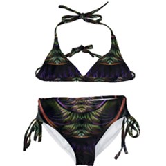 Fractal Colorful Pattern Fantasy Kids  Classic Bikini Set by Pakrebo