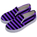 Purple Stripes Kids  Canvas Slip Ons View2