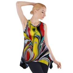 Abstract Colorful Illusion Side Drop Tank Tunic by Pakrebo
