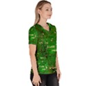 Background Green Board Business Women s V-Neck Scrub Top View3