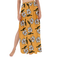 Daisy Orange Maxi Chiffon Tie-up Sarong by snowwhitegirl