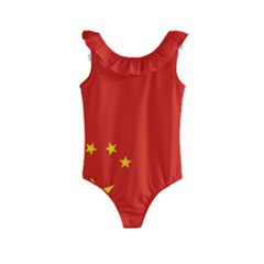 Chinese Flag Flag Of China Kids  Frill Swimsuit by FlagGallery