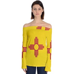 New Mexico Flag Off Shoulder Long Sleeve Top by FlagGallery