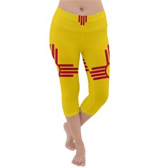 New Mexico Flag Lightweight Velour Capri Yoga Leggings by FlagGallery